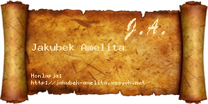 Jakubek Amelita névjegykártya